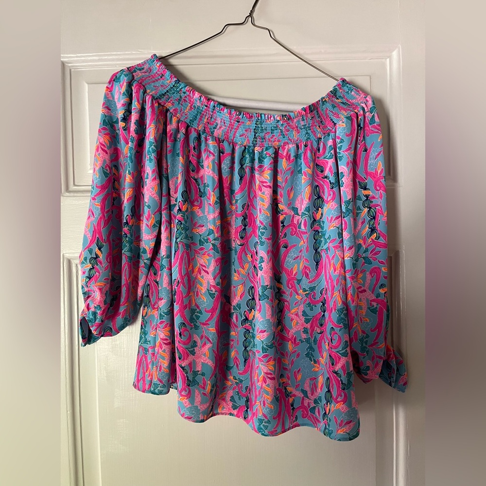 Lilly Pullitzer off the shoulder top